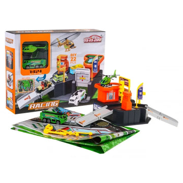Set de joaca cu parcare, 22 piese, Multicolor
